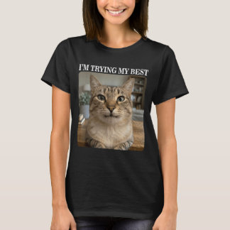 T-shirt Mème de chat qui pleure drôle pour hommes femmes e