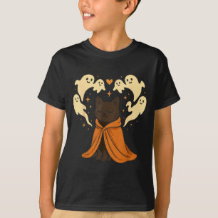 T-shirt Mème de chat Soky Mignon Noir Halloween 