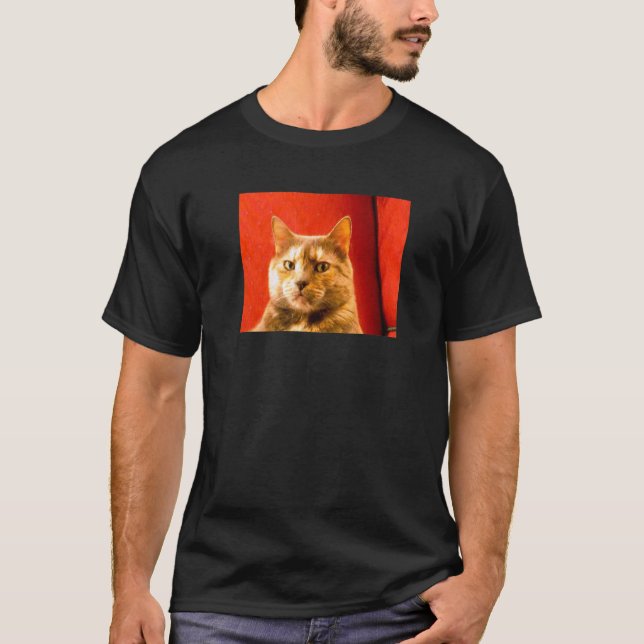 T-shirt Mème de chat suspect (Devant)