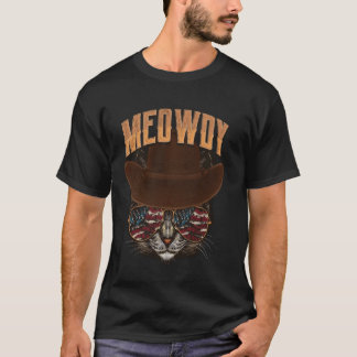 T-shirt Mème de chat Texas Meowdy Western Cowboy Musique C