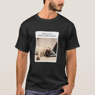 T-shirt Mème de chien lorsque vous essayez de construire v