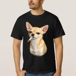 T-shirt Mème de Chihuahua fumeur vintage, Chihuahua à ciga