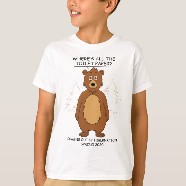 T-shirt Mème de dessin humoristique sur l'hibernation des  (Devant)