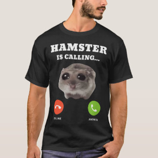 T-shirt Mème de hamster triste est