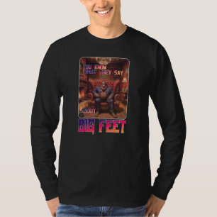 T-shirt Mème de pieds Bigfoot amusant