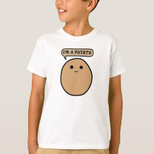 T-shirt Mème de pomme de terre mignonne Je suis une pomme 