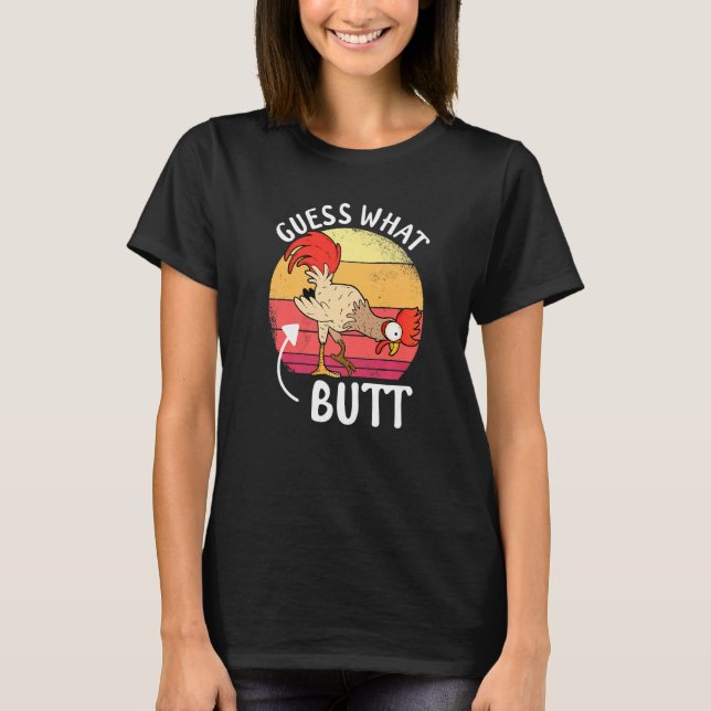 T-shirt Mème De Poulet Devine Ce Beurre De Poulet (Devant)