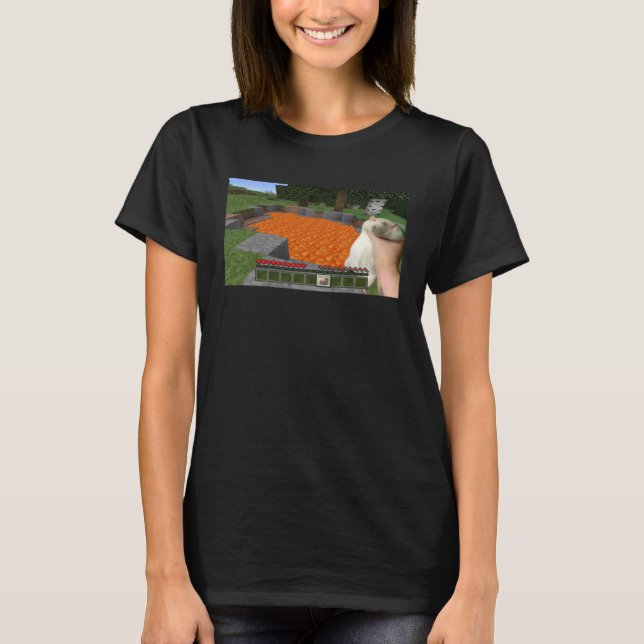 T-shirt Mème de rat gras mignon étant attrapé (Devant)