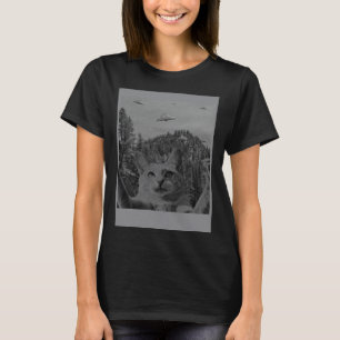 T-shirt Mème de selfie de chat Observation d'OVNI Complot