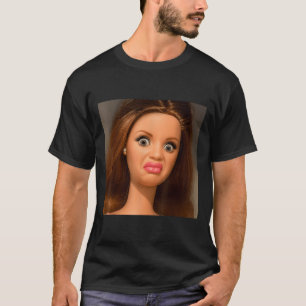 T-shirt Meme de visage de poupée drôle dégoûtant 