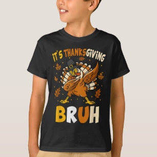 T-shirt Mème drôle de dindon de Thanksgiving Bruh pour les