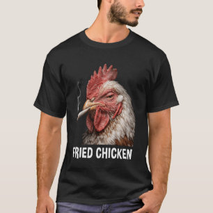 T-shirt Mème drôle de poulet frit oiseau fumeur