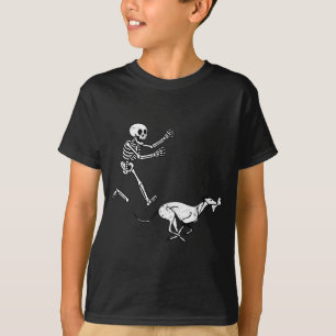 T-shirt Mème drôle Greyhound squelette courant Halloween
