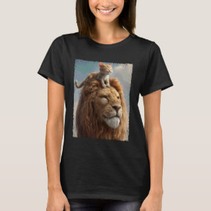 T-shirt Mème drôle J'adore Lion J'adore Chats Bizarre