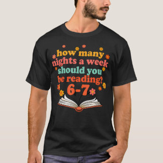 T-shirt Mème drôle six sept 6 7 Professeur Livre Lecture 6