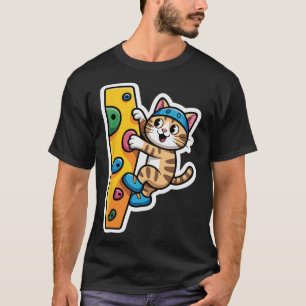 T-shirt Mème du mur de Bouldering Climbing Cat