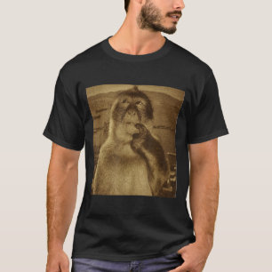 T-shirt Mème du singe pensif Vintage Rétro
