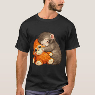 T-shirt Mème du singe qui frappe l'animal en peluche câlin