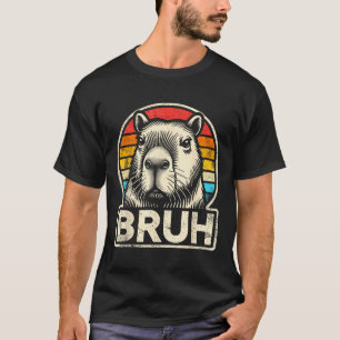 T-shirt Mème Graphique Funny Capybara Bruh Pour Garçons Fi