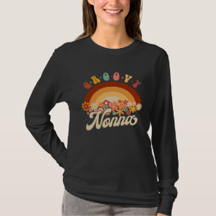 T-shirt Mémé Groovy Rétro Arc-en-ciel Années 70 Grand-mère