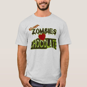 T-shirt Même les zombies aiment les Tee - shirts au chocol
