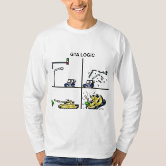 T-shirt Mème logique GTA | Amusant Gear