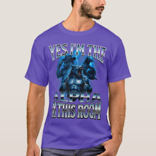 T-shirt Mème Loup Alpha Mâle Bêta Drôle Embarrassant Cring