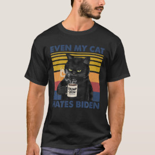 T-shirt Même Mon Chat Hait Biden Tee Conservateur Anti Lib