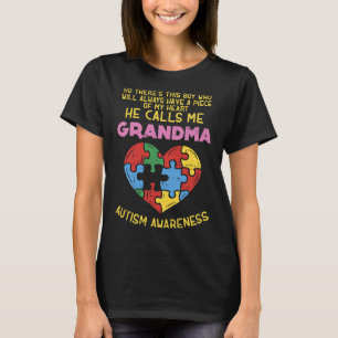 T-shirt Mémé Sensibilisation à l'autisme Garçon autiste Pi