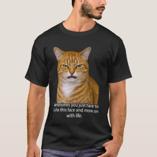 T-shirt Meme Visage de Chat Amusant En colère Agacé Impres