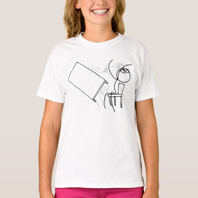 T-shirt Mème visage de la plage de retournement de table (Devant)