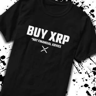 T-shirt Mème XRP Crypto Pas Conseil Financier Avertissemen