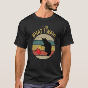 T-shirt Mèmes de chats amusants Je fais ce que je veux Ch