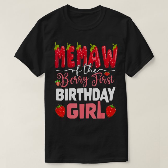 T-shirt Mémo du Berry premier anniversaire de la fille Str (Design devant)