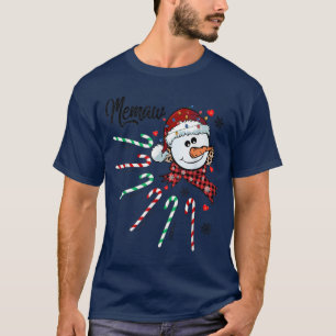T-shirt Mémo Snowman Sucre de canne Noël Noël Noël Noël No