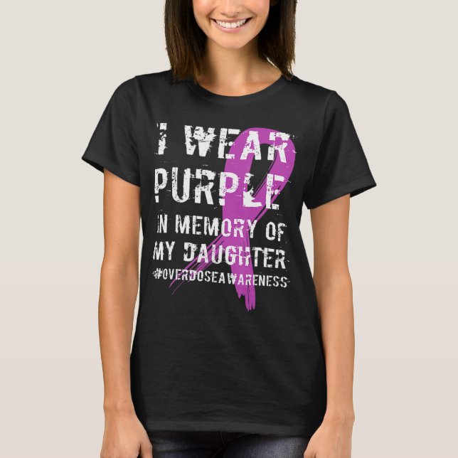 T-shirt Mémoire De La Fille Porte Violet Surdose Sensibili (Devant)