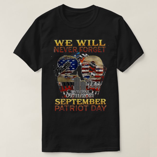 T-shirt Memorial 20th Anniversary 911 Pat (Design devant)