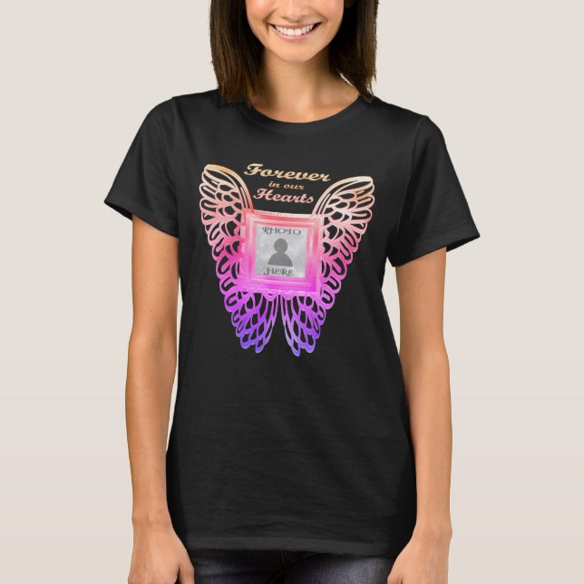 T-shirt Mémorial| Ajouter des ailes de papillon photo (Devant)
