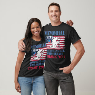T-shirt Memorial Day Hommage à tous ceux qui ont servi aux