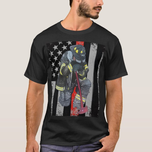T-shirt Mémorial des pompiers du 11 septembre. (Devant)