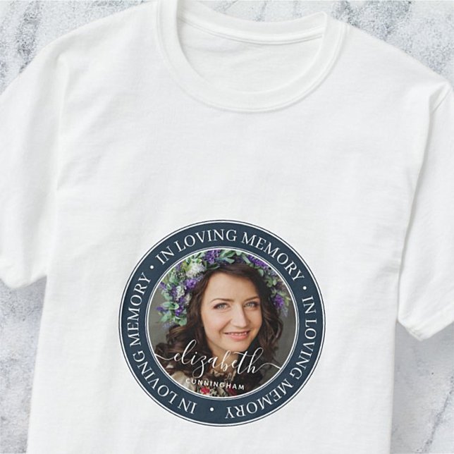 T-shirt Mémorial en mémoire d'amour Élégante photo classiq (Créateur téléchargé)