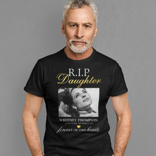 T-Shirt Memorial Photo de Fille « R.I.P. »