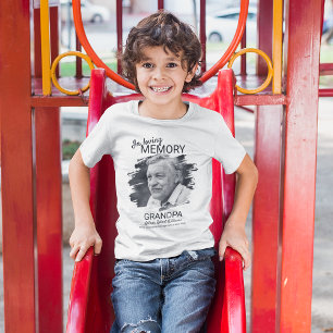 T-Shirt Mémorial Photo Enfants Grand-père Mode