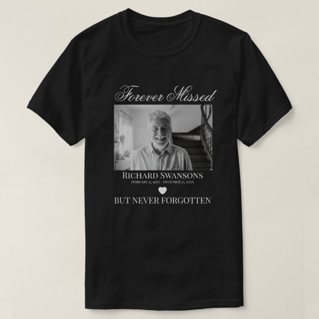 T-shirt Mémorial photo oublié mais jamais oublié (Design devant)