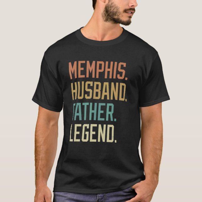 T-shirt Memphis Husband Father Legend Father's Day Retro (Devant)