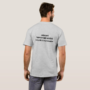 t-shirt men supporting art girl with parasol