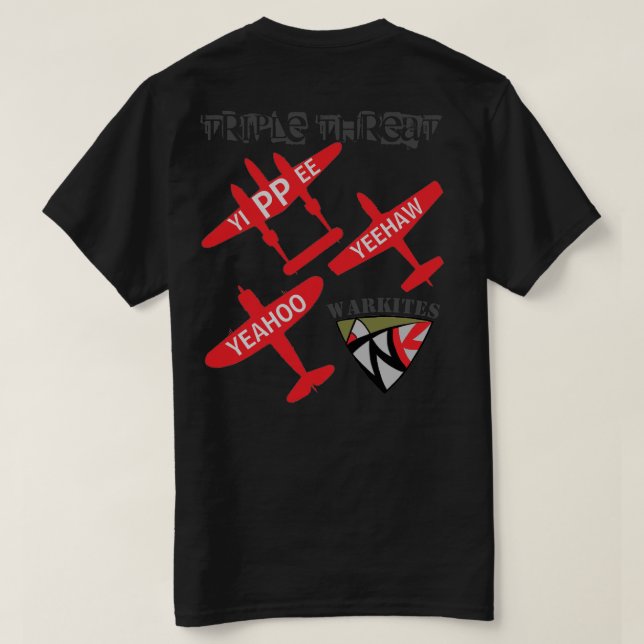 T-shirt Menace triple de Warkites (Design dos)