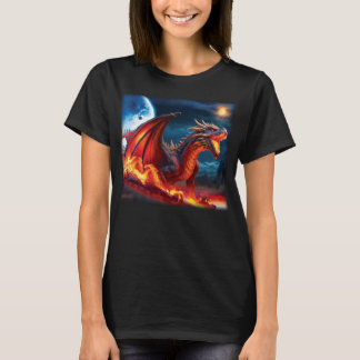 T-shirt Menacing Red Dragon