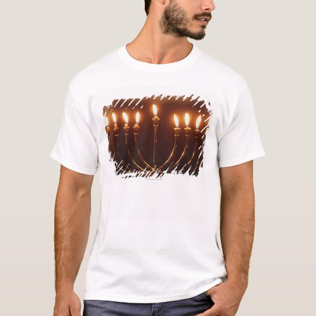 T-shirt Menorah de Lit, Israël (Devant)