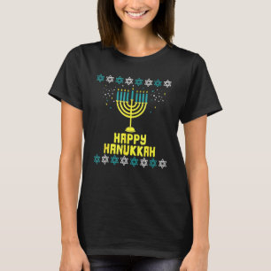 T-shirt Menorah éclaire joyeusement Hanoukka juive mûre Ch